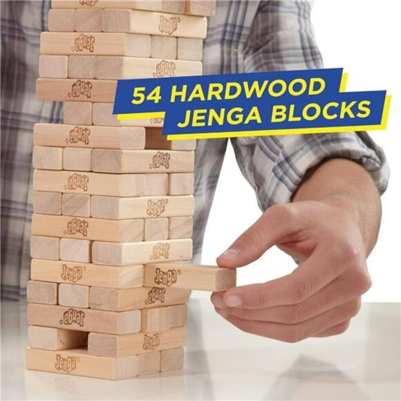Jenga Original Wood Block Game Stacking Tower Family Party Game for Kids - Picture 3 of 7